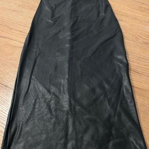 A faux leather Commando skirt.